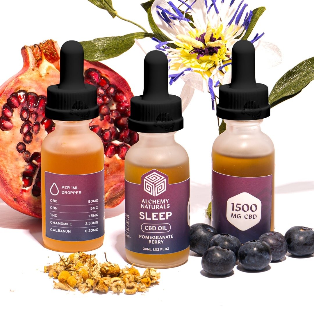 CBD Sleep Oil Bottle Angles