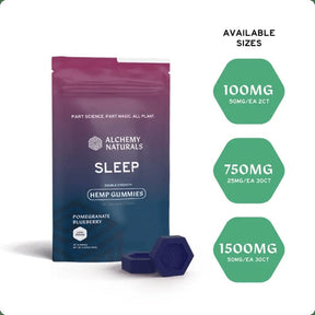 Alchemy Naturals Sleep - Available Sizes - 100MG 50MG/EA 2CT - 750MG 25MG/EA 30CT - 1500MG 50MG/EA 30CT