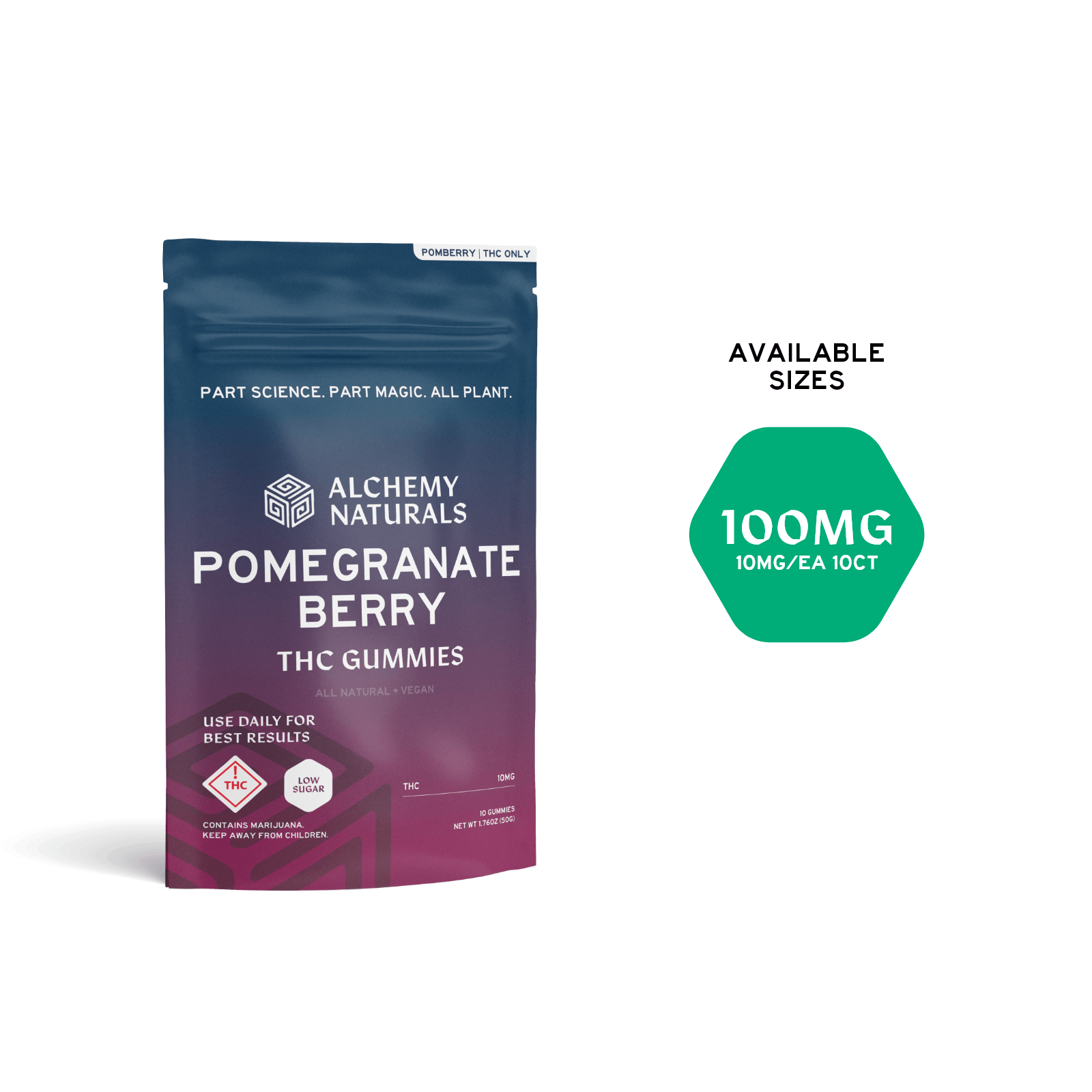 100mg thc gummies pomegranate berry